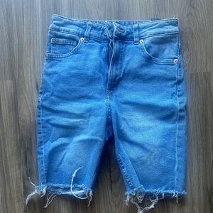 H&M Divided Distressed Denim Shorts